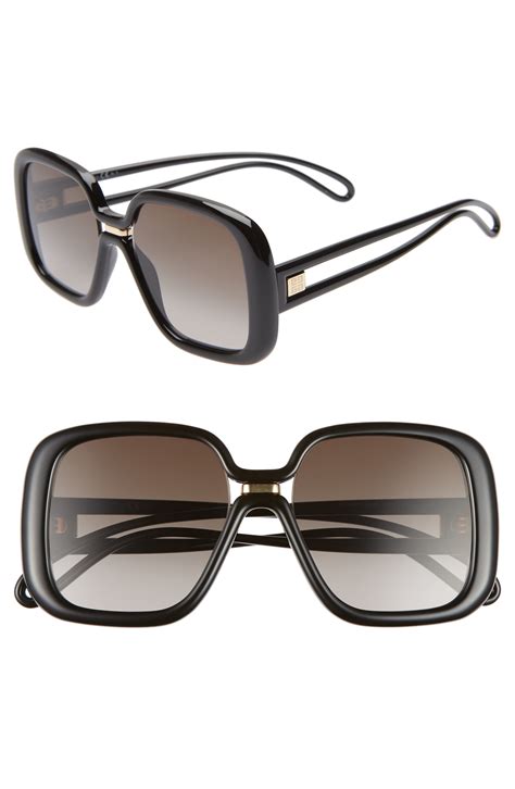 givenchy black and gold sunglasses|Givenchy 55mm oversized sunglasses.